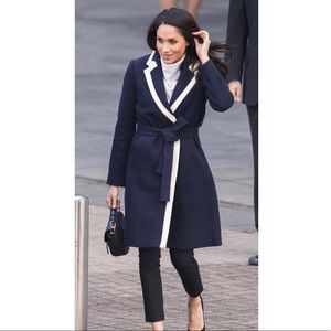 NWT J Crew Navy Topcoat Sz 6 worn by Meghan Markle